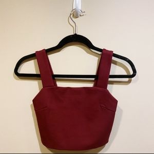 Urban Outfitters Silence + Noise Red Wine Crop Top